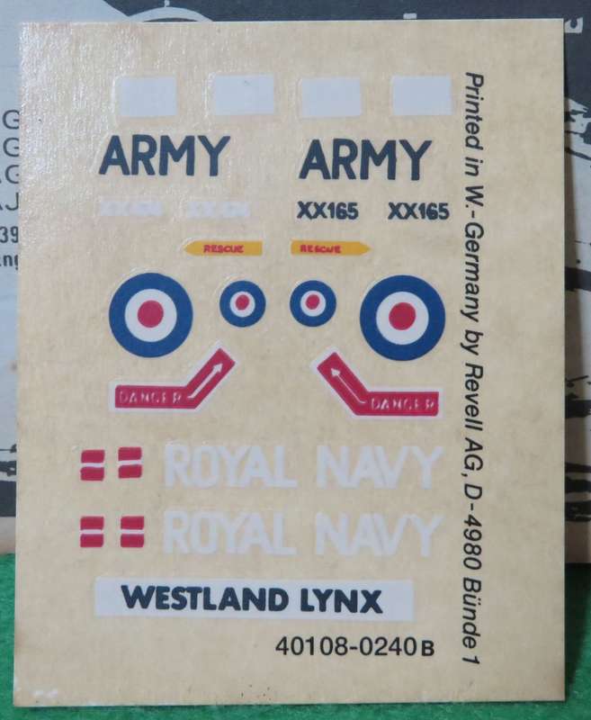 **MATCHBOX**MODEL KIT**LYNX - WESTLAND AEROSPATIALE**VINTAGE**1/72**