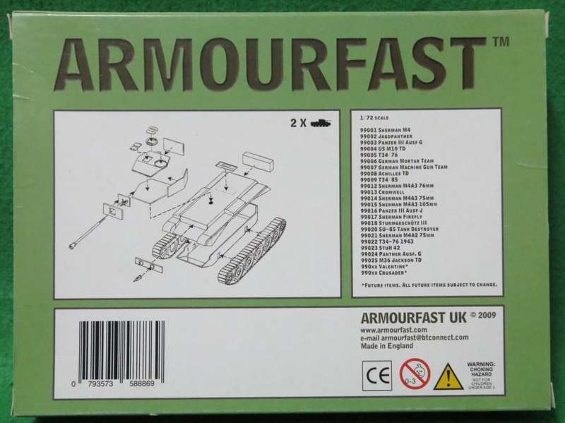 **Armourfast**Model kit**2 (two) x Cromwell Tanks**1/72**Vintage**