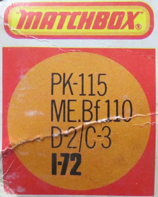 **Matchbox**Model kit**Messerschmitt Bf. 110 D-2/C-3**1/72**Vintage**