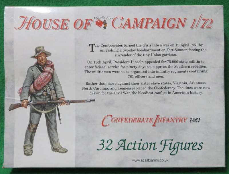 **A Call To Arms**Model kit**1861 - Confederate Infantry**Vintage**1/72**