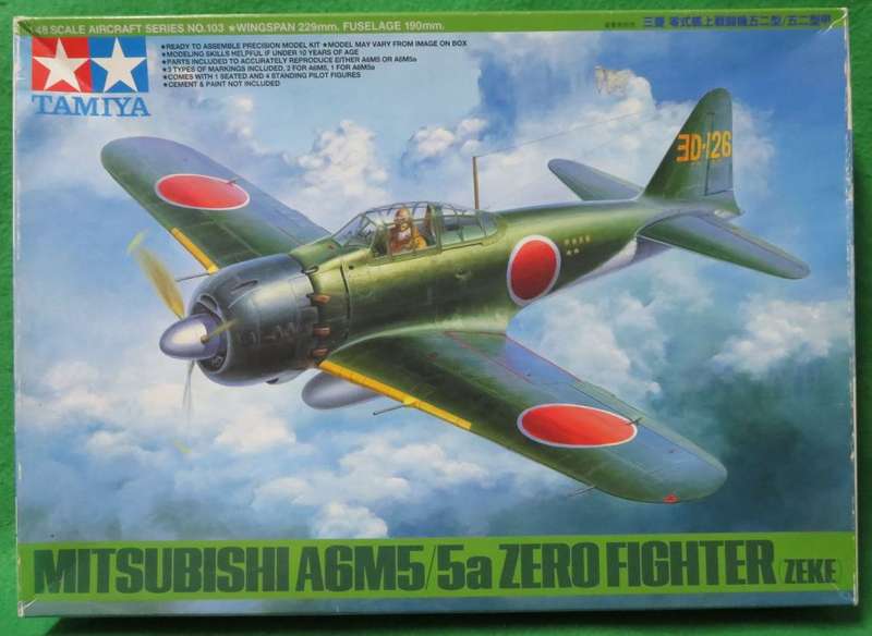 **Tamiya**Model kit**Mitsubishi A6M5/5a Zero Fighter (ZEKE)**1/148**Length +-23cm**