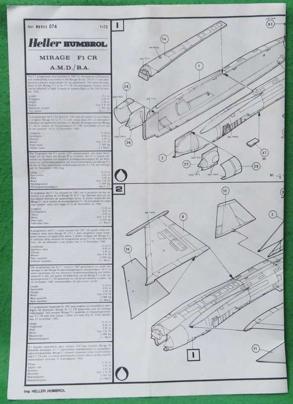 **Heller**Model kit**Mirage F1 CR**Vintage**1/72**