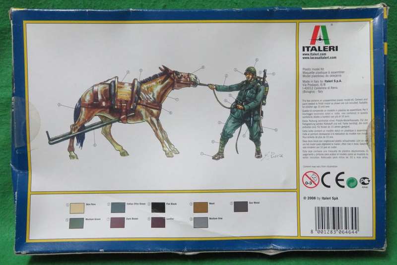 **Italeri**Model kit**Horse Drawn Breda 20/65 mod. 35**Vintage**1/35**With 3 figures**