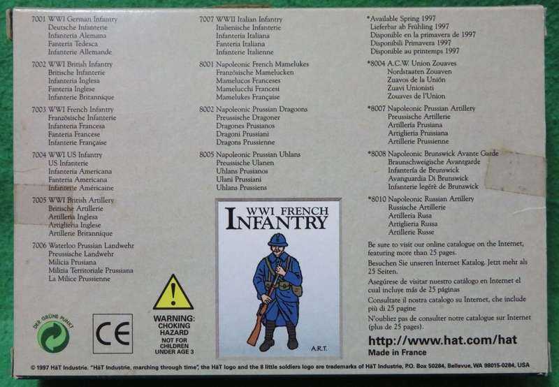 **Hat**Model kit**WWI - French Infantry (48 Parts)**Vintage** Scale 1/72**