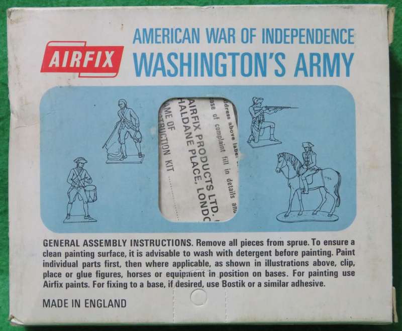 **Airfix*Model kit**Washington`s Army (40 Parts)**Vintage**Scale HO/OO**