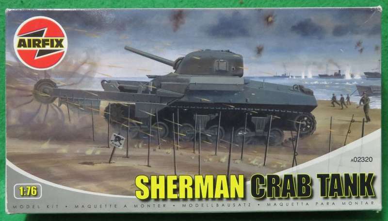 **Airfix**Model kit**Sherman Crab Tank**Vintage**Scale 1/76**Box still sealed**