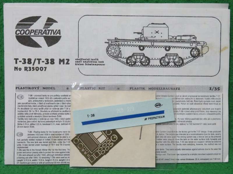 **Cooperativa**Model kit**T-38 Russian Amphibian Tank**1/35**
