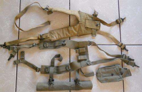 ***SADF***2 X YOKE/SHOULDER STRAPS***GROUNDSHEET HOLDER***MAGAZINE POUCH***R1 NO RESERVE***
