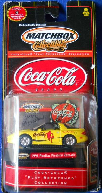 ***VERY HARD TO FIND**1996 PONTIAC FIREBIRD RAM-AIR**MATCHBOX COLLECTIBLES COCA-COLA**2000 CARDED**