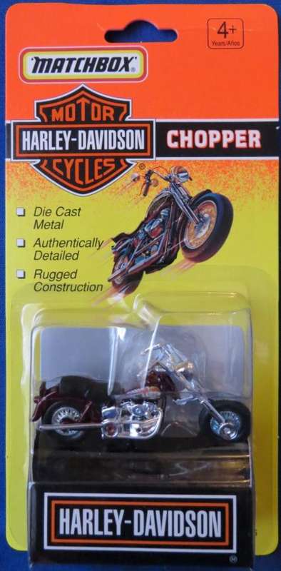 **VERY RARE**MATCHBOX**HARLEY DAVIDSON CHOPPER**1993**WITH COLLECTORS BOX**