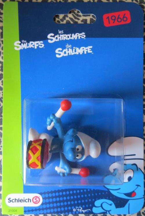 **DRUMMER SMURF**ORIGINAL SMURF**SCHLEICH GMBH - MADE IN GERMANY**BRAND NEW IN PACK**