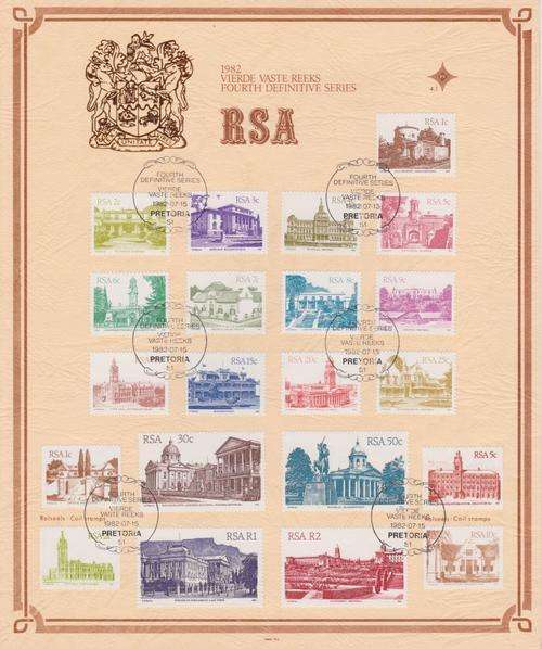 **RSA**LARGE FDF 4.1**4TH DEFINITIVE ISSUE**STAMPS + COIL STAMPS**