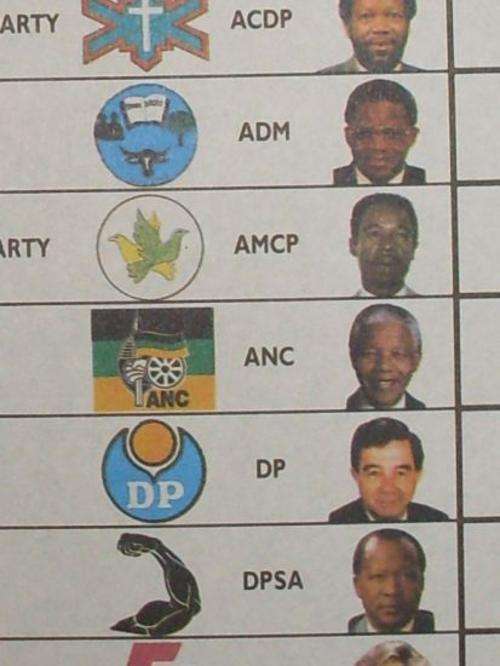 **R1 N/R**1994 BALLOT PAPER NATIONAL ELECTIONS**WITH MANDELA, FW DE KLERK, ETC...**MINT CONDITION**