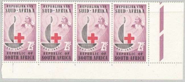 ***SACC 224***CENTENARY OF RED CROSS***MINT***STRIP OF 4 WITH MARGINS***