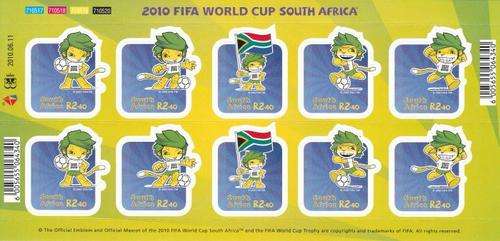 ***2010 FIFA WORLD CUP SOUTH AFRICA***MINT SHEET OF 10***