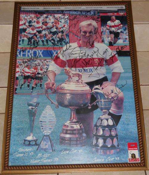 ***TRANSVAAL SIGNED POSTER***FRAMED***1993***SIZE 840mm x 600mm***