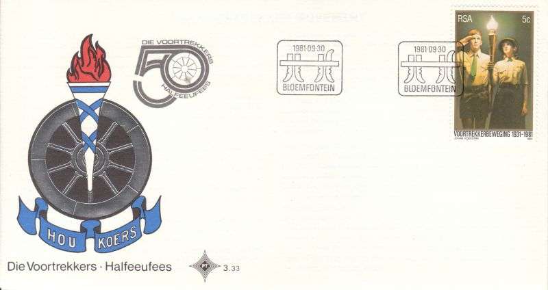 ***FDC 3.33***ANNIVERSARY OF VOORTREKKER MOVEMENT***