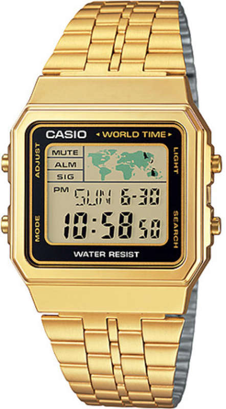 Casio Casual Classic with Metal Band Digital Watch for Men A500WGA-1D