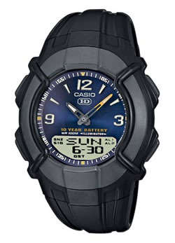 Casio  Ana Digi 2 Hand Mens Watch 10 Year Battery 30 Page Data Bank