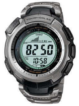 The ULTIMATE CASIO Protrek Triple Sensor Titanium band mens watch PRG-110T-7VDR