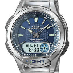 Casio Mens S-Steel Analog Digital Watch AQ-180WD-2AV