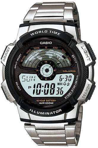 Casio Digital Watch WorldTime AE-1100WD-1A