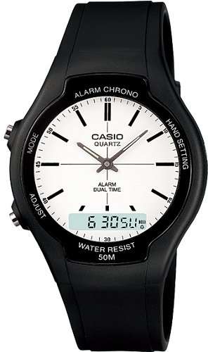 Casio Dual Time Mens Watch AW-90H-7E