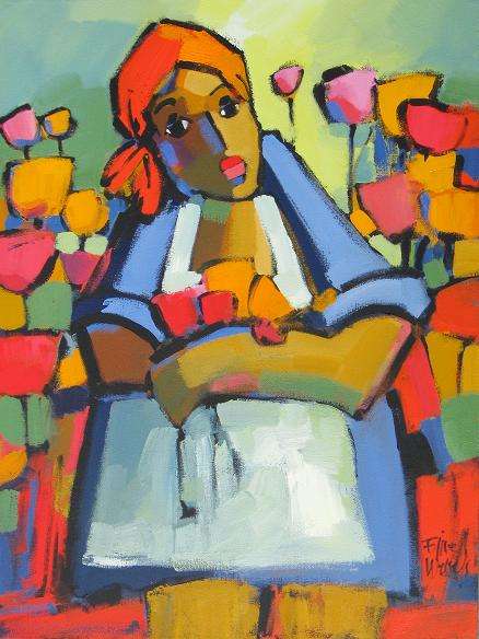 In my garden (Oil on canvas)