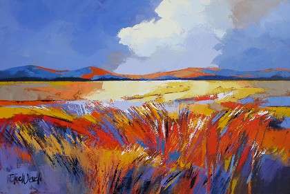 Blowing in the wind - Palette knife (Large Painting 1200 x 800)!!