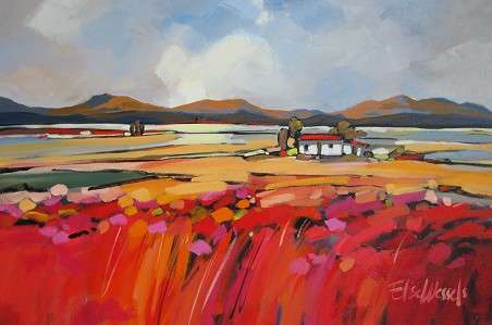 Landscape with flowers (Large painting 1200 x 800)!!
