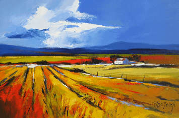Original landscape by Elise Wessels with Palette knife (LARGE painting 1200 x 800)!!