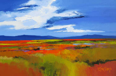 Original landscape by Elise Wessels - Palette knife (LARGE painting 1200 x 800)!!