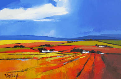 Original landscape by Elise Wessels - Palette knife (LARGE painting 1200 x 800)!!