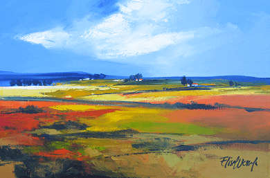 Original "Namakwaland" Landscape by Elise Wessels with Palette knife (900 x 600)!!