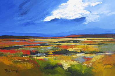 Original landscape by Elise Wessels - Palette knife (LARGE painting 1200 x 800)!!