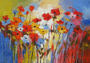 "Summer dreaming" by Elise Wessels with Palette knife (1000 x 700)!!
