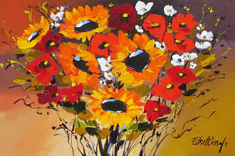 "Golden Sunflowers" by Elise Wessels (900 x 600)!!