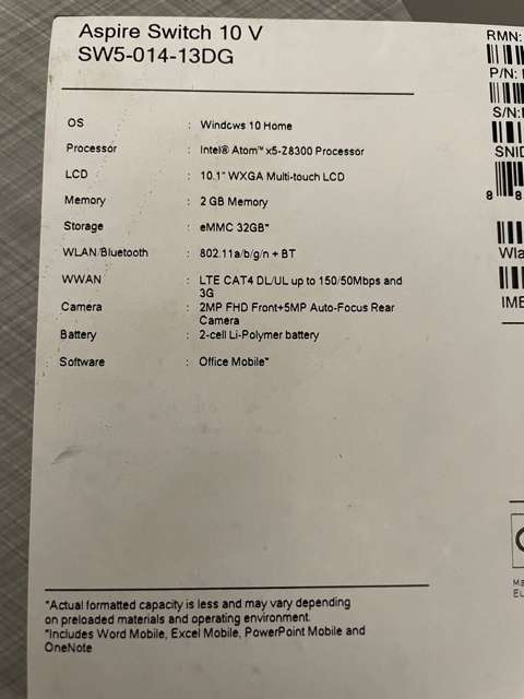 Acer Aspire Switch 10V