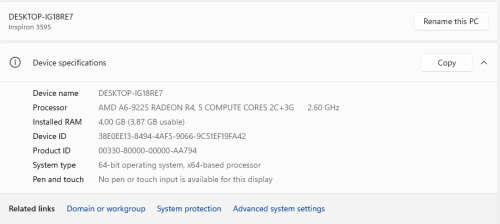 Dell Inspiron 3595