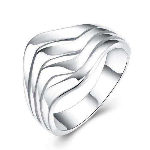 New 925 Sterling silver Filled Ladies chunky wave design ring