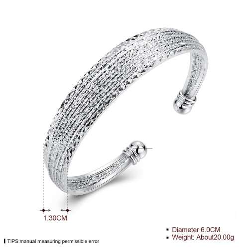 New 925 Sterling silver filled Multi Linked detailed cuff bangle