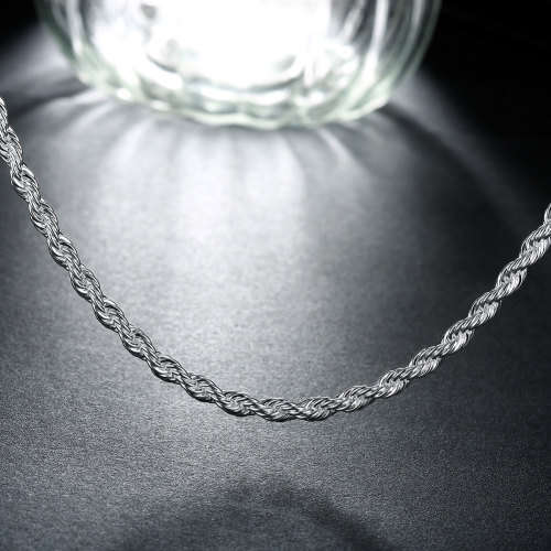 New 925 Sterling Silver filled Twist style Necklace with option for matching bracelet