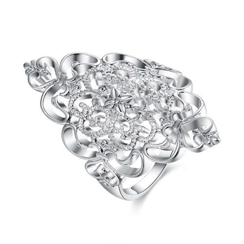 New 925 Sterling Silver filled Chunky filigree detail ring
