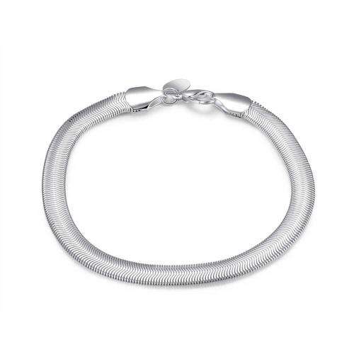 New, 925 sterling silver filled Snake style plain bracelet