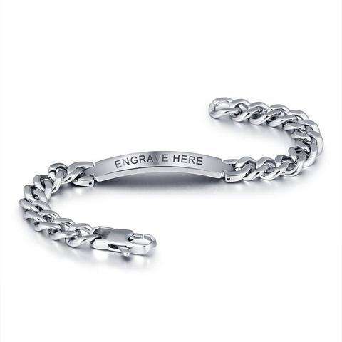 Men's Personalized Bracelets for Dad | Free Engraving | 2 designs to choose