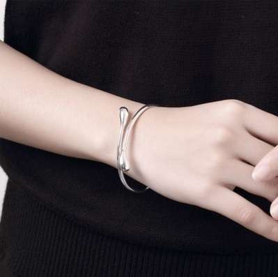 WOW, Crazy special, Waterdrop bangle, necklace, ring and Earring set, Sterling silver filled