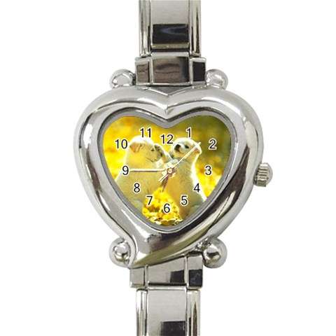 Custom Heart Italian Charm Watch (Add your own Photo) with 16 starter Italian charms
