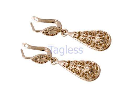 *Gorgeous* Teardrop shape RGP 18k earrings