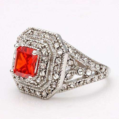 New 18k RGP Red Crystal Ring with Genuine SWA elements from Austria