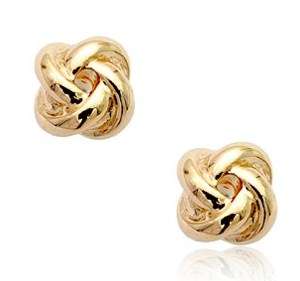 New 18K RGP Yelow gold, interwind stud Earrings